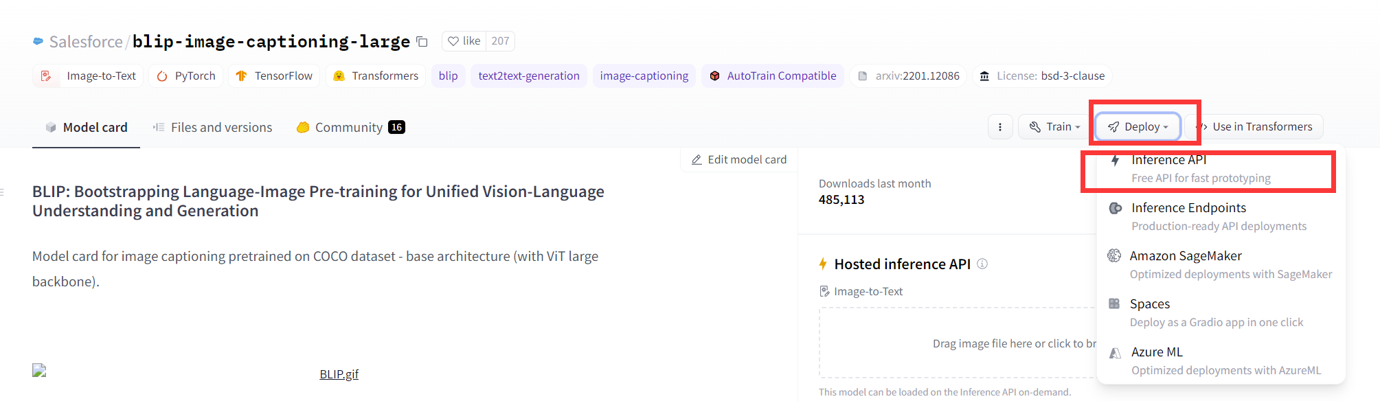 图 4 - Inference API